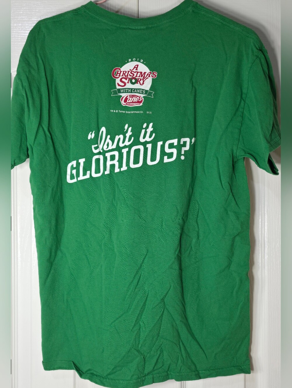 Raising Canes A Christmas Story 'Isn't It Glorious?' Green Graphic Tee